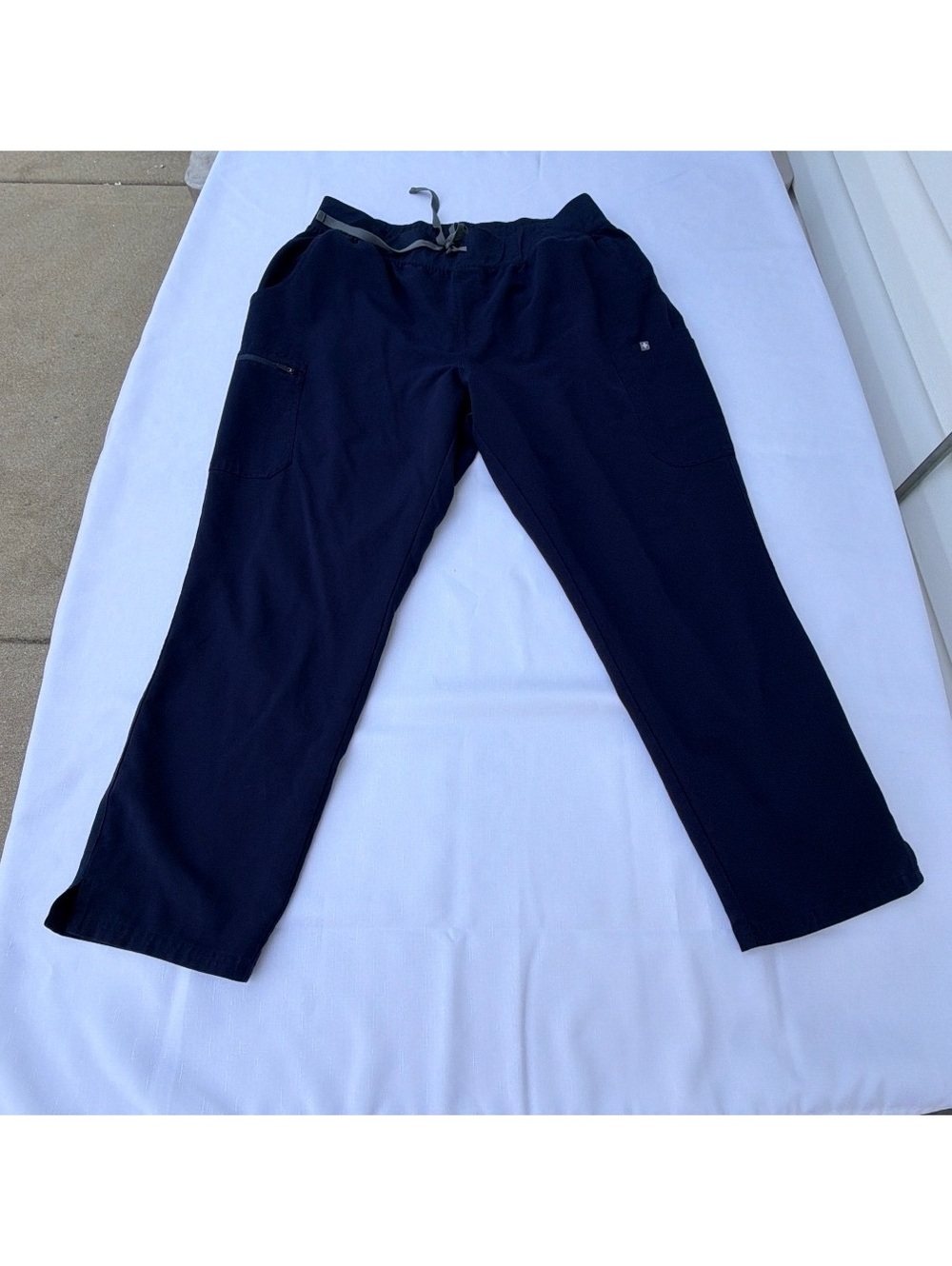 FIGS Women's Size 3XL Navy Blue Technical Collection Drawstring Scrub Pants